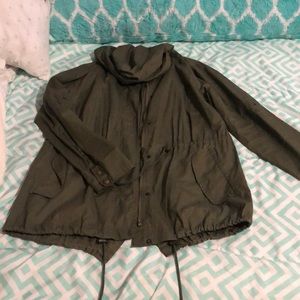 Army Green Parka Button Trench Coat